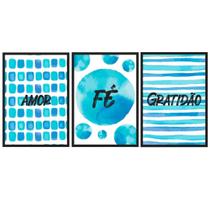 Quadro Decorativo kit 3 peças A4 - KIT003