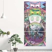 Quadro Decorativo Kit 60x120 cm Série Rick And Morty Parede Quadro Decorativo Kit 60x120 cm Série Rick And Morty Parede