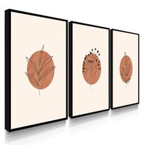 Quadro Decorativo Kit Boho Botânico 55x40 Com Moldura Quadro Decorativo Kit Boho Botânico 55x40 Com Moldura