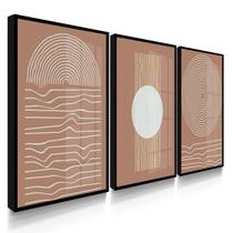 Quadro Decorativo Kit Boho Marroquino 55x40 Com Vidros