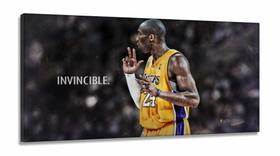 Quadro decorativo Kobe Bryant Invincible em tecido canvas 130x60