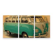 Quadro Decorativo Kombi Vintage Retrô Verde Old Quadro Decorativo Kombi Vintage Retrô Verde Old