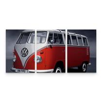 Quadro Decorativo Kombi Vintage Retrô Vermelha Sala