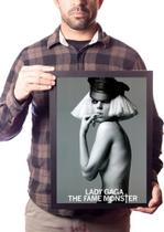 Quadro Decorativo Lady Gaga Foto Pôster Na Moldura Rainha Quadro Decorativo Lady Gaga Foto Pôster Na Moldura Rainha