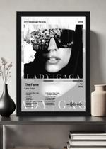 Quadro Decorativo Lady Gaga The Fame (Black&white) Com Vidro Tamanho:21cm x 30cm (A4)