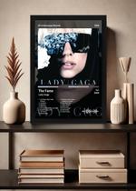Quadro Decorativo Lady Gaga The Fame (Dark) Com Vidro Tamanho:21cm x 30cm (A4)