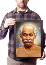 Quadro Decorativo Lahiri Mahasaya Arte Yoga Índia
