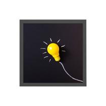 Quadro Decorativo Lâmpada Amarela 20x20cm Quadro Decorativo Lâmpada Amarela 20x20cm