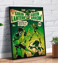 Quadro Decorativo Lanterna Verde Vintage Quadrinhos
