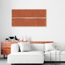 Quadro Decorativo Laranja, Linha Minimalista Moldura Filete, Marfim