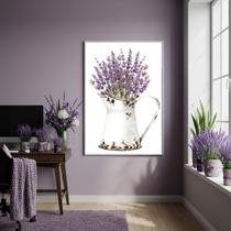 Quadro Decorativo Lavanda Calma - 70x50cm Mold Preta Quadro Decorativo Lavanda Calma - 70x50cm Mold Preta