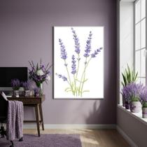 Quadro Decorativo Lavanda Contínua - 70X50Cm Mold Branca Quadro Decorativo Lavanda Contínua - 70X50Cm Mold Branca