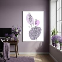 Quadro Decorativo Lavanda Essência - 70X50Cm Mold Preta