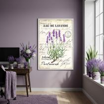Quadro Decorativo Lavanda Etérea - 70x50cm Mold Preta Quadro Decorativo Lavanda Etérea - 70x50cm Mold Preta