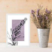 Quadro Decorativo Lavanda - Moderno 33x24cm - com vidro