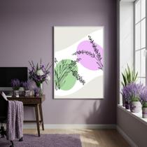 Quadro Decorativo Lavanda Silenciosa - 70X50Cm Mold Preta