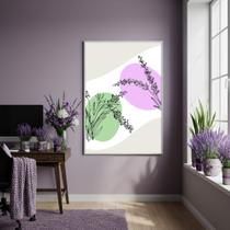 Quadro Decorativo Lavanda Silenciosa - 70x50cm Mold Preta