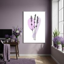 Quadro Decorativo Lavanda Sutil - 70X50Cm Mold Branca