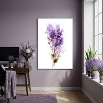 Quadro Decorativo Lavanda Textura - 70x50cm Mold Branca Quadro Decorativo Lavanda Textura - 70x50cm Mold Branca