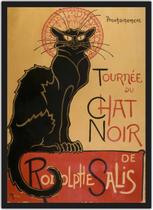 Quadro Decorativo Le Chat Noir Gato Decorações Com Moldura