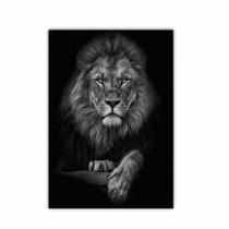 Quadro Decorativo Leão 20x30cm À Prova D'Água Resistente com Fita Dupla Face