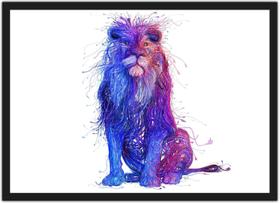 Quadro Decorativo Leão Animais Decoração Com Moldura Quadro Decorativo Leão Animais Decoração Com Moldura