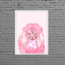 Quadro Decorativo Leão Bubble Gum 45x34cm - com vidro Quadro Decorativo Leão Bubble Gum 45x34cm - com vidro