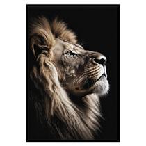 Quadro Decorativo Leão da Fé Sala Moldura Cx Alta 100x66 Quadro Decorativo Leão da Fé Sala Moldura Cx Alta 100x66