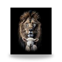 Quadro Decorativo Leao de Juda Cordeiro 1 peça Sala Quarto Escritorio