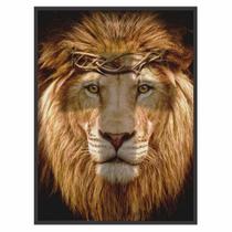 Quadro Decorativo Leão de Judá Cruz Jesus Cristo Sala Quarto Quadro Decorativo Leão de Judá Cruz Jesus Cristo Sala Quarto