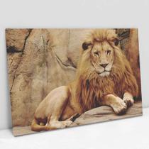 Quadro Decorativo Leão em tela Canvas