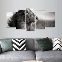 Quadro Decorativo Leão Juba Mosaico Em Preto E Branco Quadro Decorativo Leão Juba Mosaico Em Preto E Branco