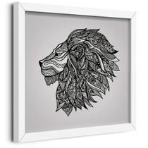 Quadro Decorativo Leão Mágico Aventura Tribal