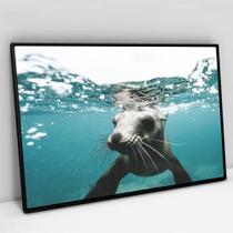 Quadro Decorativo Leão Marinho em tela Canvas Quadro Decorativo Leão Marinho em tela Canvas