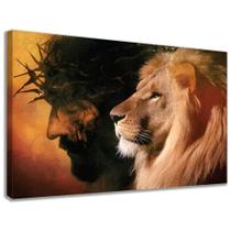 Quadro Decorativo Leão Nunca foi Sorte Sempre foi Deus Sala Quarto Hall Quadro Decorativo Leão Nunca foi Sorte Sempre foi Deus Sala Quarto Hall