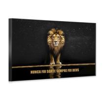Quadro Decorativo Leão Nunca Foi Sorte Toque Elegante e Natural para sua Decoração