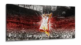 Quadro Decorativo LeBron-James em tecido canvas 130x60 cm em tecido