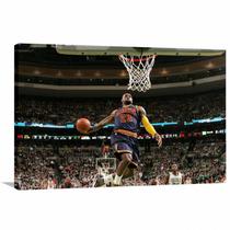 Quadro decorativo LeBron James Enterrando NBA Tela em Tecido Quadro decorativo LeBron James Enterrando NBA Tela em Tecido