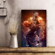 Quadro decorativo Lebron James Tela de Tecido