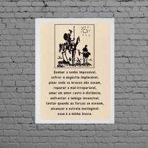 Quadro Decorativo Lema De Dom Quixote 24x18cm Quadro Decorativo Lema De Dom Quixote 24x18cm