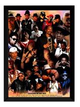 Quadro Decorativo Lendas Do Rap Hip Hop Arte Moldurada
