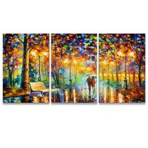 Quadro Decorativo Leonid Afremov Chuva Parede Sala Arte