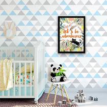 Quadro Decorativo Let's Be Adventurers 45x34cm Quadro Decorativo Let's Be Adventurers 45x34cm