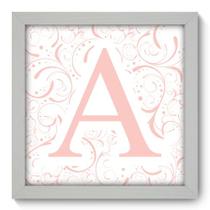 Quadro Decorativo - Letra A - 22cm x 22cm - 051qdbb