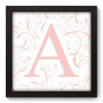 Quadro Decorativo - Letra A - 22cm x 22cm - 051qdbp