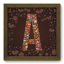 Quadro Decorativo - Letra A - 22cm x 22cm - 085qdim