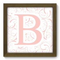 Quadro Decorativo - Letra B - 22cm x 22cm - 052qdbm