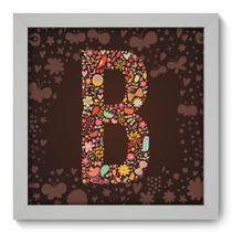 Quadro Decorativo - Letra B - 22cm x 22cm - 086qdib