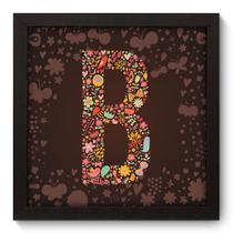 Quadro Decorativo - Letra B - 22cm x 22cm - 086qdip