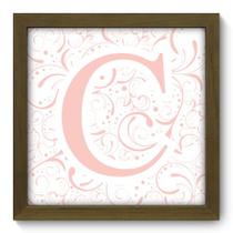 Quadro Decorativo - Letra C - 22cm x 22cm - 053qdbm
